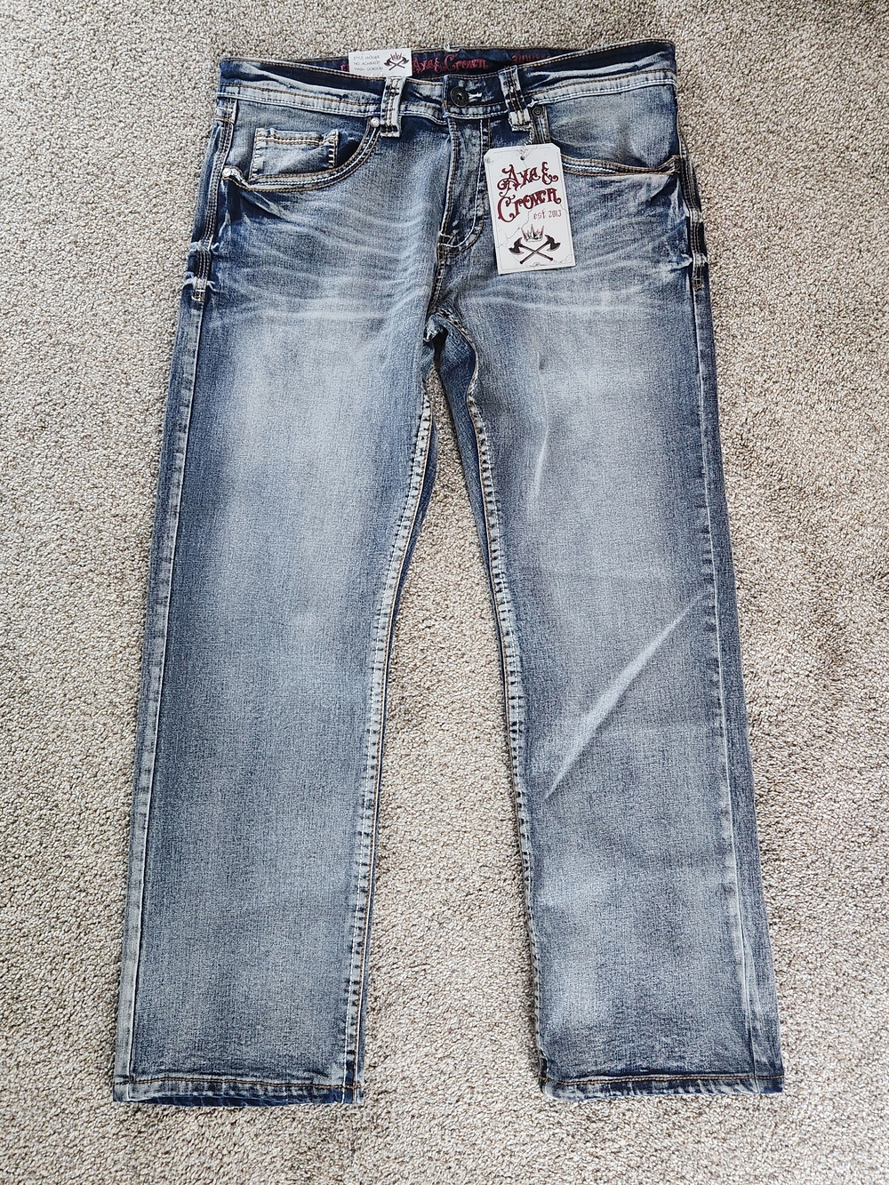 Axe & Crown Relaxed Fit Light Blue Jeans